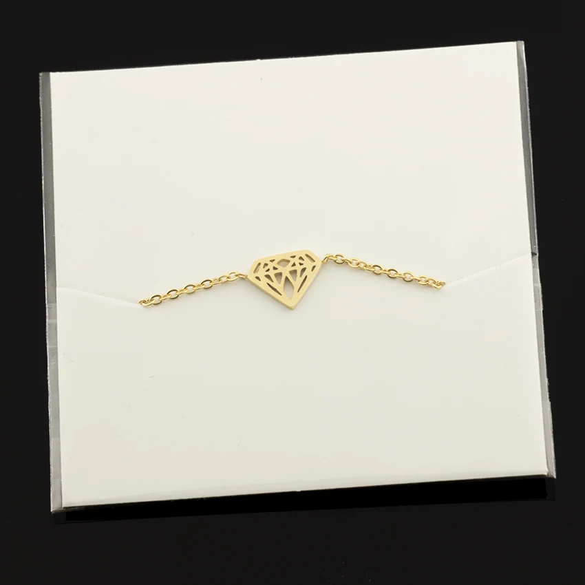 Gold Dainty Origami Jewelry Geometry Pattern Stainless Steel Bracelets Minimalism Wedding Bridesmaid Bridal Gift Bracciali Donna