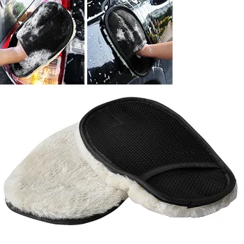 Household Car Wash Gloves Care Mitt Lined Furniture Glass Dust Household Cleaning Waterproof Cleaning Sponge Cloth