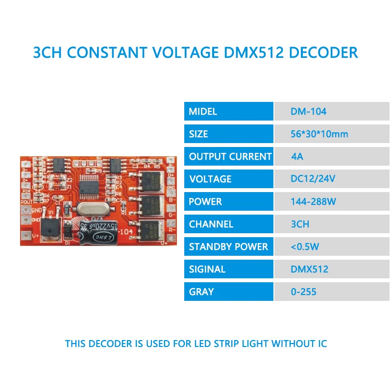 DC12V 24 В опция DMX512(1990) Стандартный образец декодера, 2А, 4А, или с цифровым дисплеем трубки, адресуемый DMX декодер печатной платы