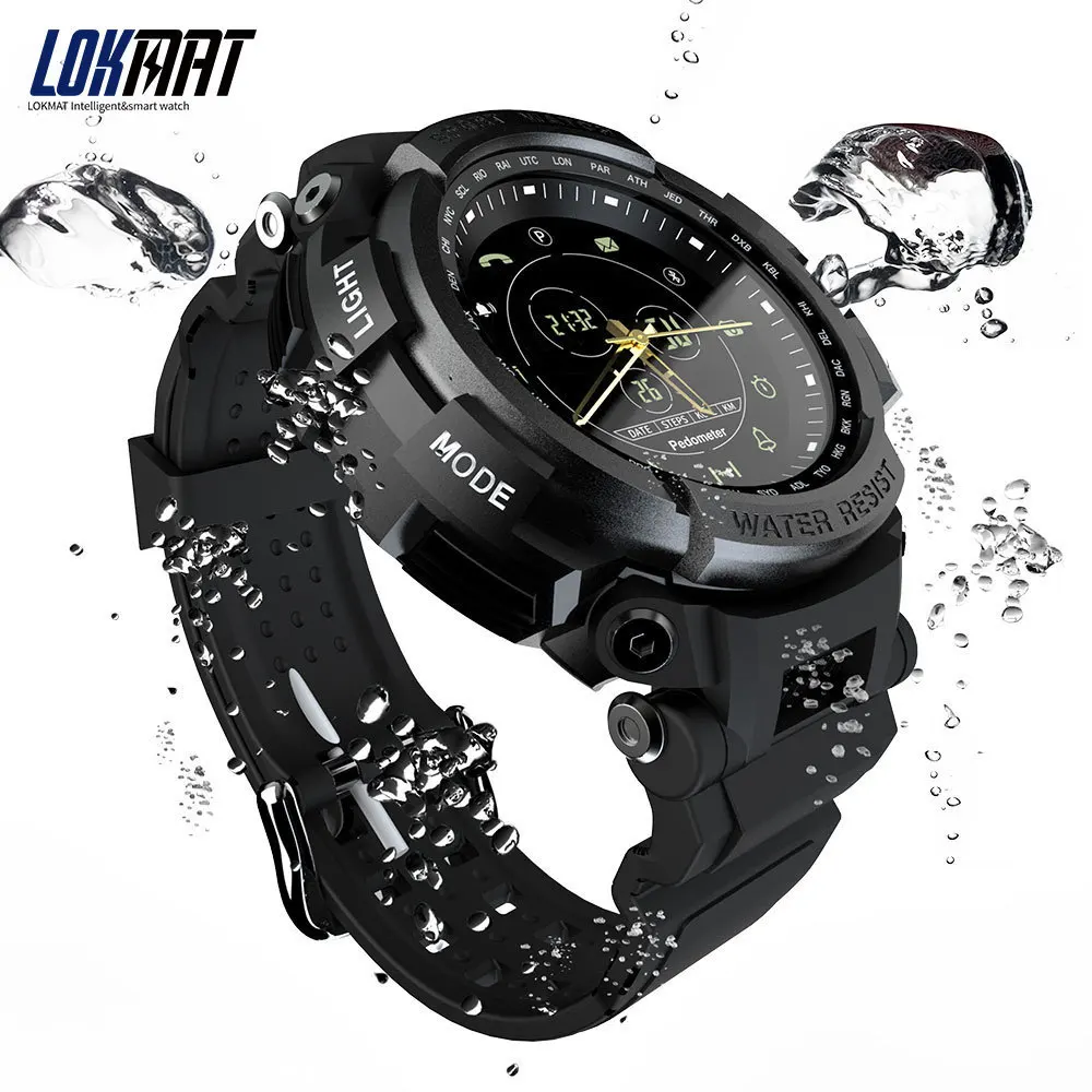  LOKMAT Sport Smart Watch Professional 5ATM Waterproof Bluetooth Call Reminder Digital Men Clock Sma - 32903746495