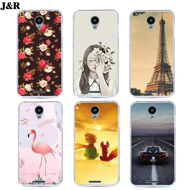 J&R Soft TPU Case For ZTE Blade A310 A462 A520 A510 A910 A330 A512 Silicone Cover Colorful Printing Cartoon Animals Cases