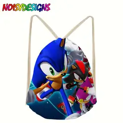 Sonic the Hedgehog 3D мультфильм печати Для мужчин Drawstring сумка небольшой плеча рюкзаки для Для женщин девочек рюкзак пляжные сумки новый