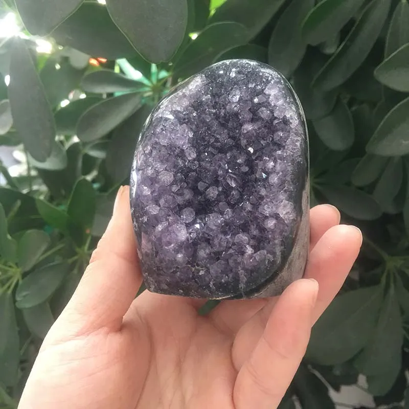 

On Sale 0.35kg Natural Purple Amethyst Quartz Healing Crystal Cluster For Home Decoration MJP