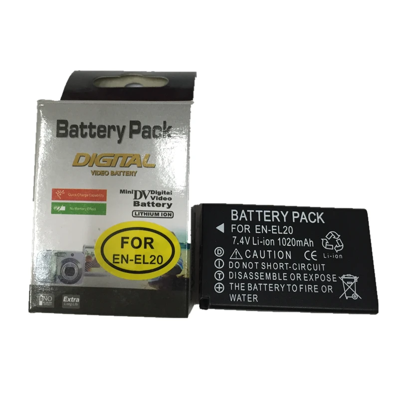 EN EL20 EN EL20 lithium batteries pack ENEL20 Digital camera battery EN