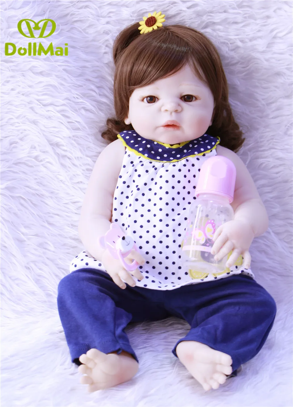 Buy 55cm full Silicone Reborn Baby Princess Doll Toy