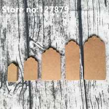 Étiquettes en papier Kraft, étiquettes de décoration pour mariage et fête d'anniversaire, multi-tailles, 100 pièces, étiquettes de prix pour petits cadeaux/bijoux
