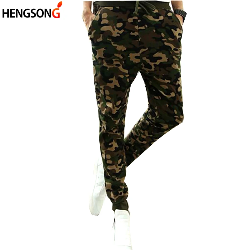 New Arrival casual Camo pants mens Pencil Pants 2017 Fashion Slim Fit