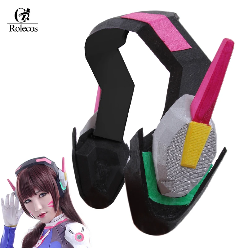 

High Quality Games OW D.VA Cosplay Accessories D.VA Headwear Anime D.VA Cosplay Earphone DVA Cosplay Costumes PLA Material
