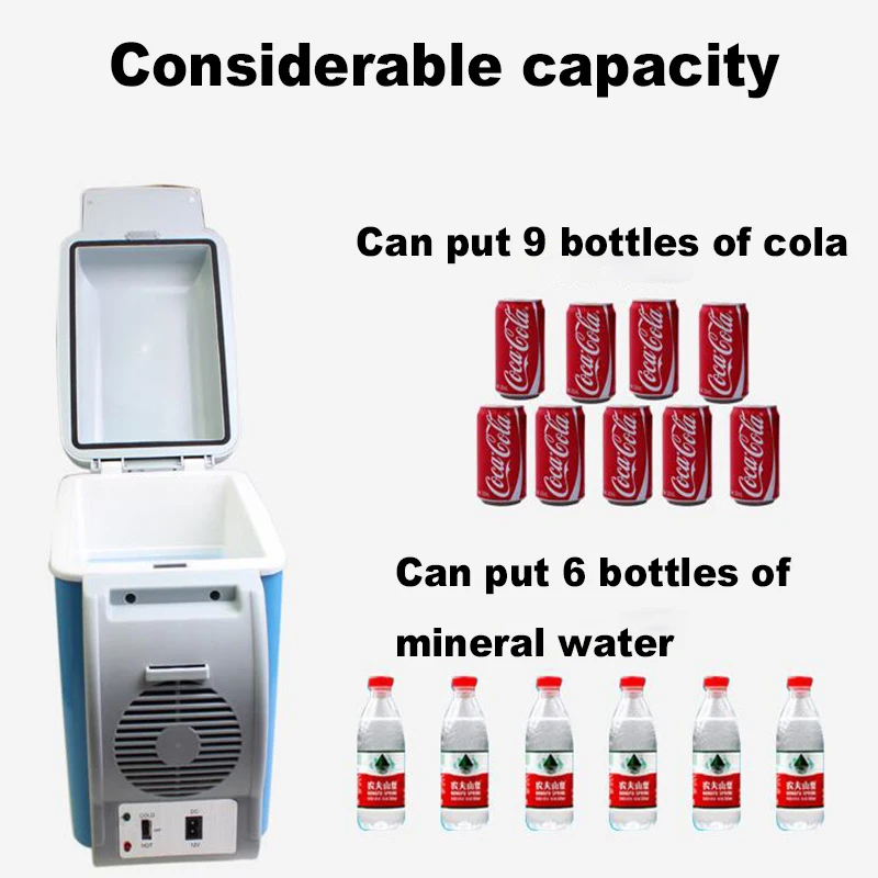 7.5L Mini Portable 12V Car Refrigerator Multi-Function Home Travel Vehicular Fridge Dual-use Cooler Warmer Temperature Control 7.5L Mini Portable 12V Car Refrigerator Multi-Function Home Travel Vehicular Fridge Dual-use Cooler Warmer Temperature Control