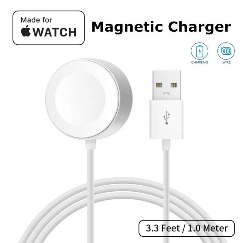 

Fast Wireless Charger For Apple Watch 1 2 3 4 Magnetic Charger USB Quick Charge Wireless Charging Pad For Iphone Watch Cargador