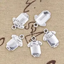 12 шт., детский комбинезон-комбинезон, 17x12 мм, античный кулон для изготовления, винтажная тибетская Серебряная бронзовая, сделай сам, ювелирные изделия ручной работы