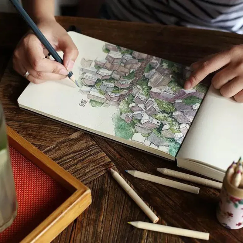 

Chinese stlye 144 Sheets 80gms Hand-painted Notebook Graffiti Sketchbook Notepad for Great Business Gift