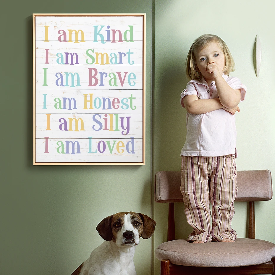 

Inspirational Quotes Nursery Decor Canvas Paintings Rainbow Print on Canvas Posters Wall Art Pictures for Kids Room Home Decor