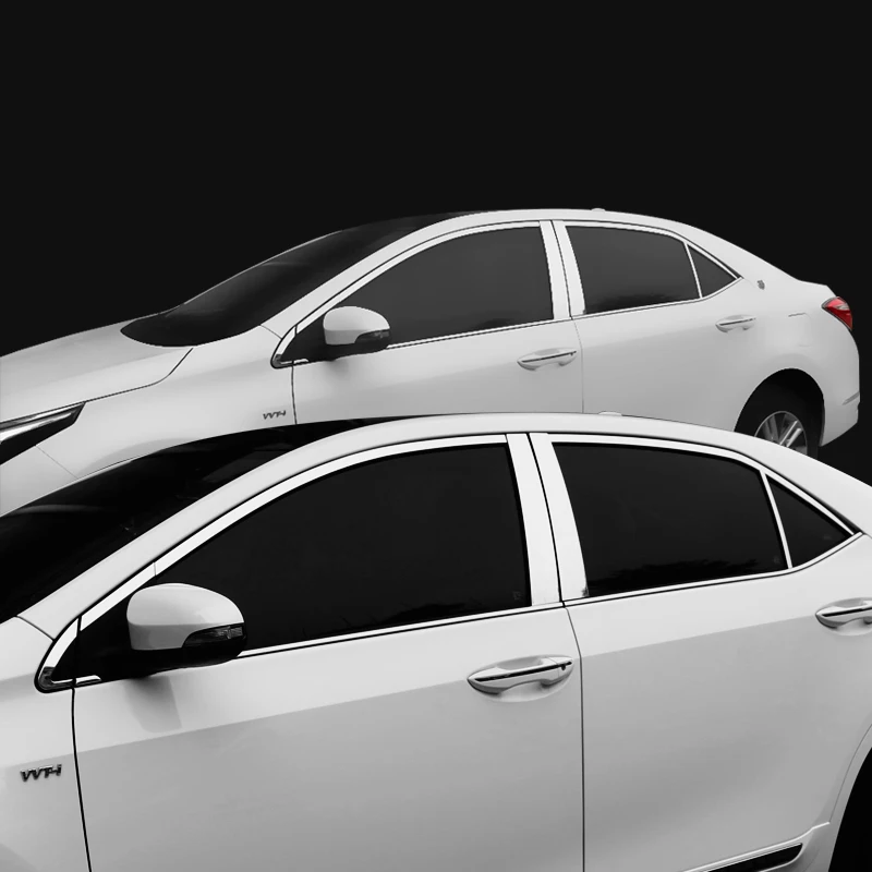 Отделка окон из нержавеющей стали для Toyota corolla 2014 2017 украшение автомобильных