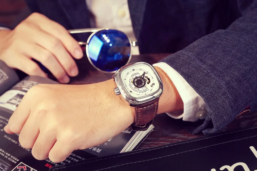 CAROTIF, высокое качество, турбийон, мужские часы, Montre HommeTop, брендовые Роскошные деловые часы, мужские автоматические механические наручные часы