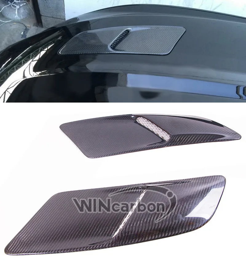 

Real Carbon Fiber Front Hood Vents 1pair For 2015-2016 Mustang GT