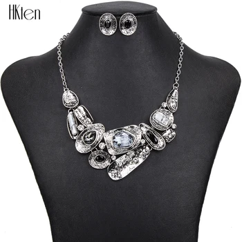 

MS1504380 Fashion Jewelry Sets Hight Quality Necklace Sets For Women Jewelry Silver Plate Crystal Unique Antique Design Gifts