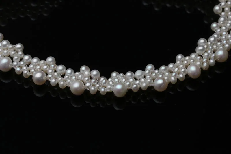 Модное ожерелье-чокер ручной работы из пресноводного жемчуга для женщин, модное ожерелье из натурального жемчуга, роскошный свадебный подарок