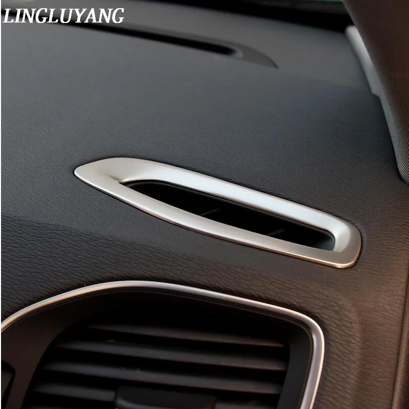 2PCS Car air conditioning vent cover trim strip font b interior b font dashboard outlet frame