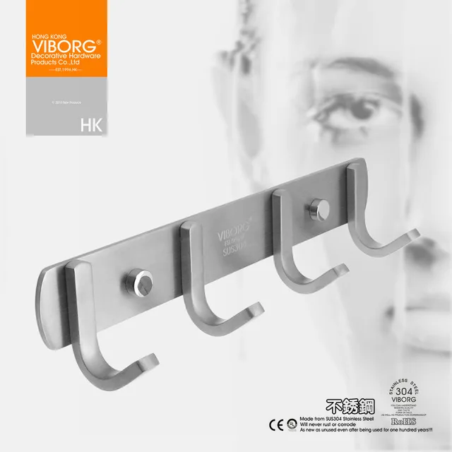 Viborg Solid 304 Stainless Steel Bathroom Towel Holder Rack Viborg Solid 304 Stainless Steel Bathroom Towel Holder Rack Hook Robe Hanger Hat