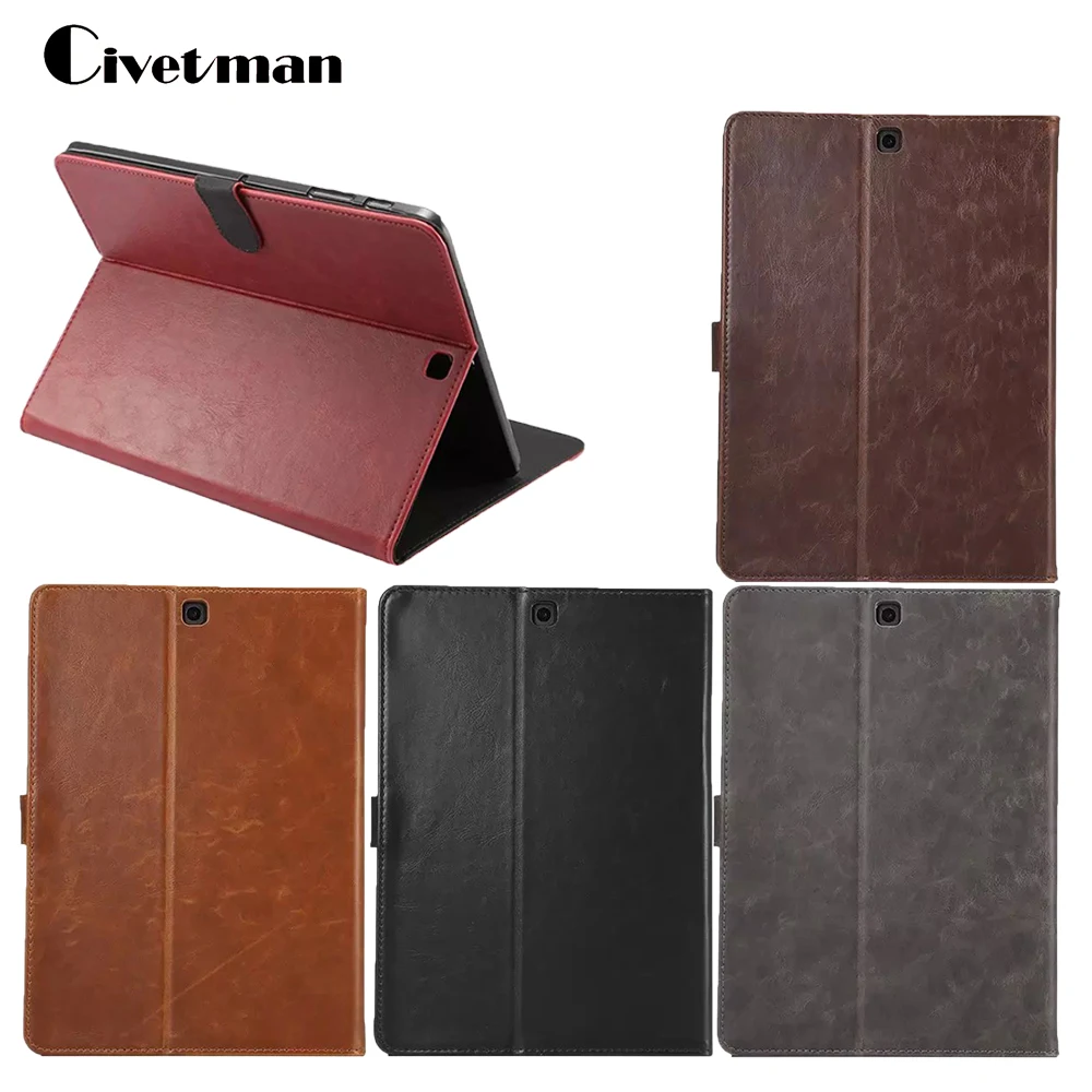 

Tablet Case For Samsung GALAXY Tab S2 9.7 T810 T815 SMT810 SM-T815 Tablet Protective PU Leather Crazy Horse Business Cover