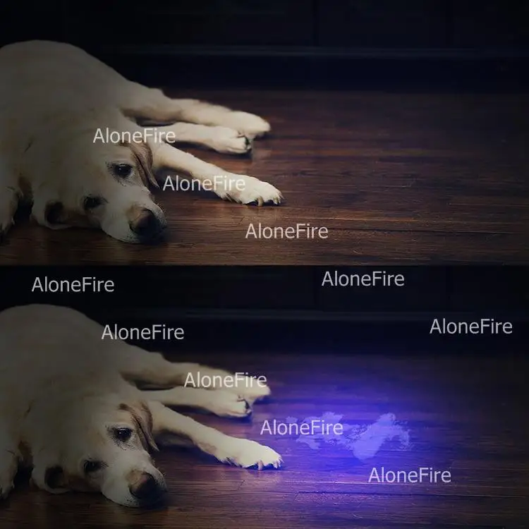 Фонарик AloneFire SV350 с УФ подсветкой 395nm мини детектор денег светодиодный