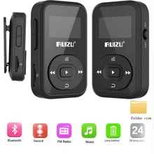 RUIZU X26 Спорт Bluetooth MP3 плеер Регистраторы FM радио Supprot SD карты клип Bluetooth MP3 плеер 8 GB ruizu x50