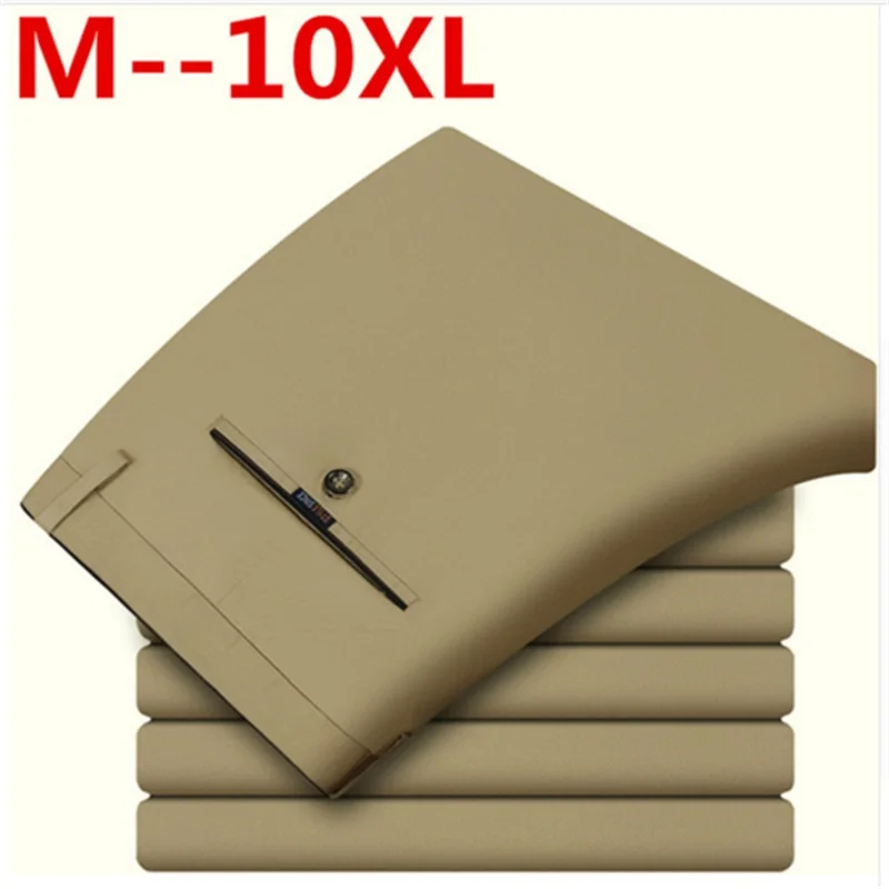 

PLUS SIZE 10XL 9XL 8XL 6XL 5XL 4XL Spring Summer New Fashion 2017 Slim Straight Men Casual Pants Cotton Man Trousers PLUS SIZE