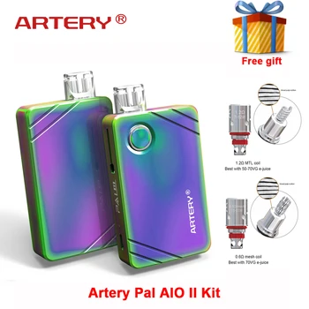 

Original Artery Pal AIO II Kit 1000mah with 3ml tank pod MTL Vape E cigarette big vapor Pal AIO II vs Artery PAL AIO Starter Kit