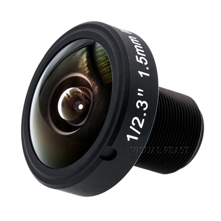 1/2. " 1,5 мм широкоугольный объектив 180 градусов Рыбий глаз 10MP M12 крепление F2.8 для GoPro Hero 4 3 Xiaomi Yi 4K Lite GitUp Git2 SJCAM SJ4000