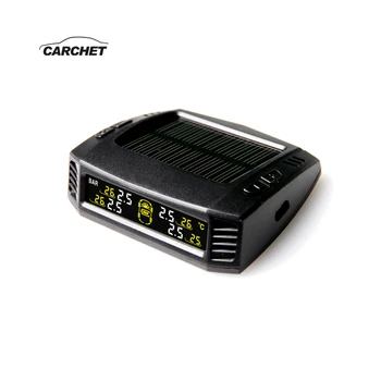 

CARCHET Universal Wireless TPMS Solar Power Tire Pressure Monitoring System LCD Display with 4 External Sensors For Hyundai kia