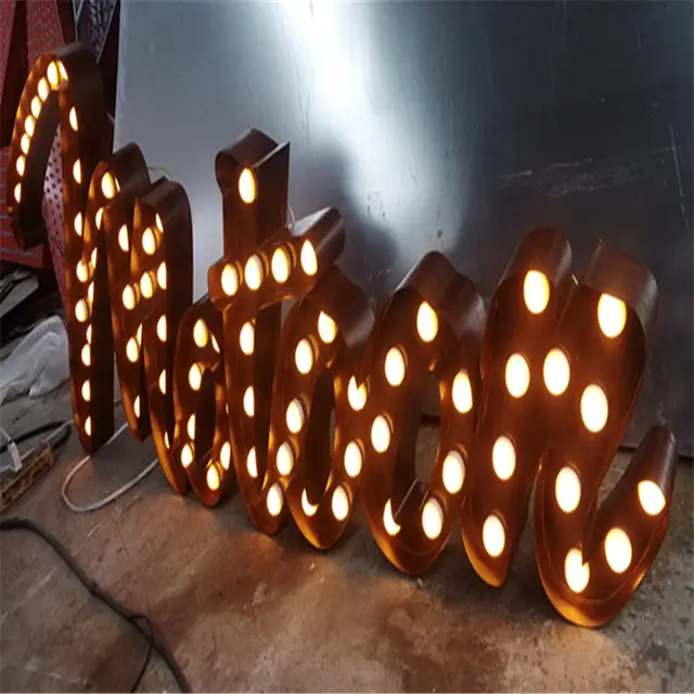 Online Shop Outdoor front lit <b>metal</b> LED bulbs <b>letters</b>, LED lamps ...