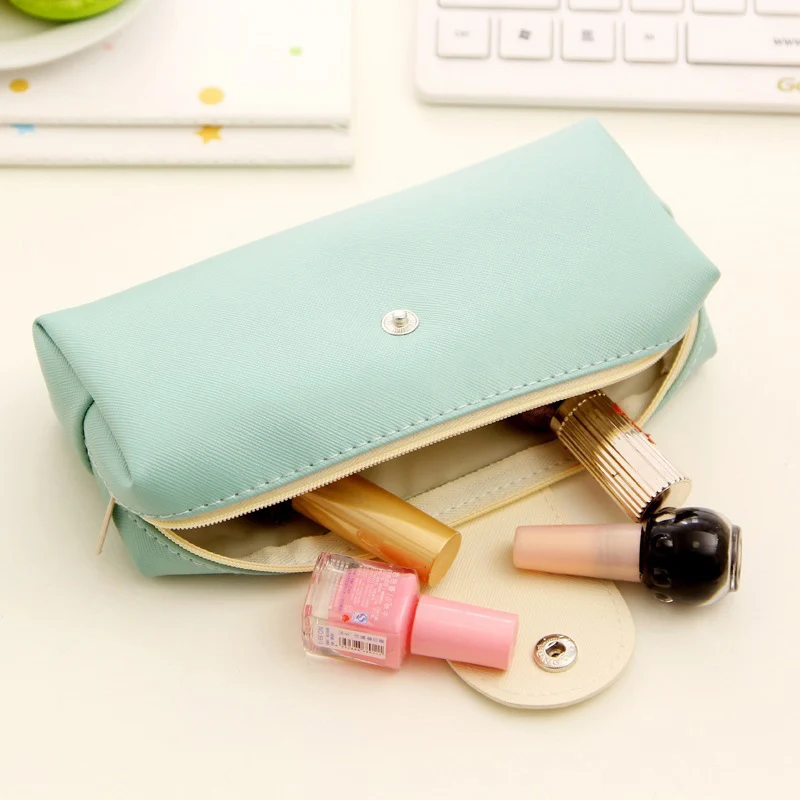 

Big Leather Bts Pencil Case Kawaii Pen Cases Cosmetic Bag Large Pencil Box For School Cute Korean Stationery Office Supplies