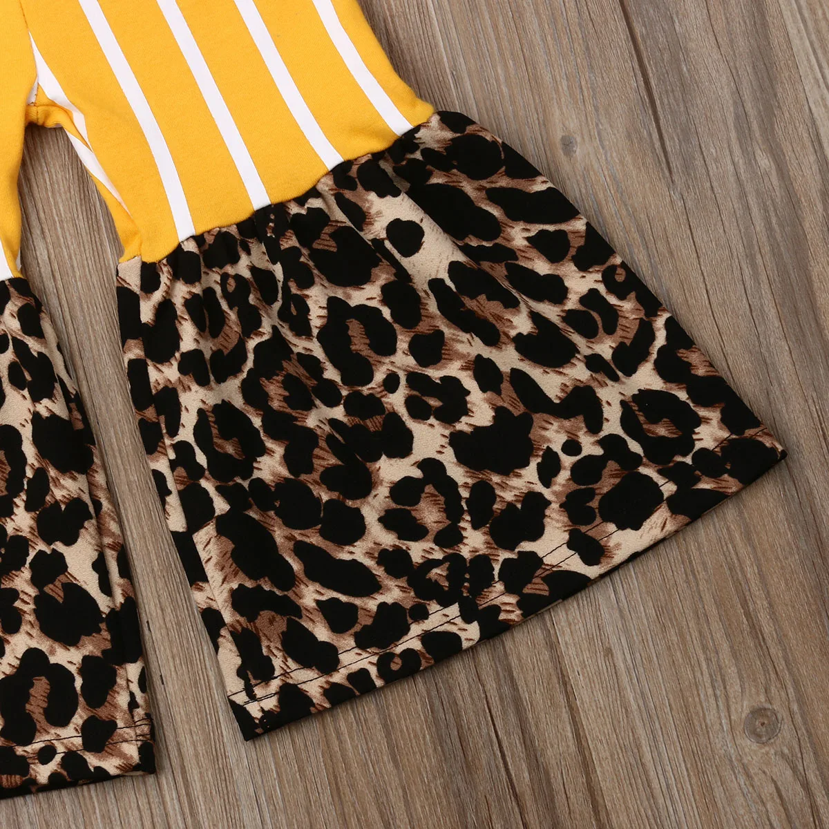 Г. Летняя одежда для малышей Детские штаны для маленьких девочек Полосатые леопардовые Лоскутные штаны, расклешенные длинные штаны, леггинсы, брюки От 1 до 6 лет