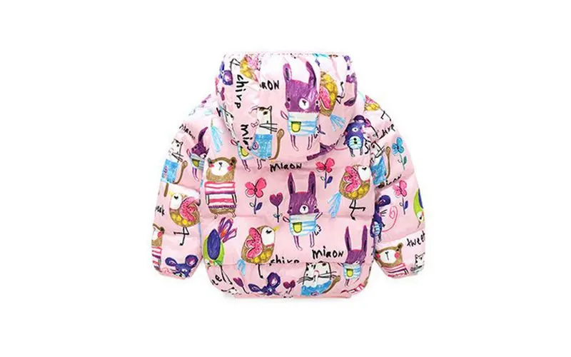 COOTELILI  80-130cm  Fashion Rabbit Pringting Winter Infant Cotton Jackets Kids Girls Coat Warm Baby Girl Clothes For Children  (4)