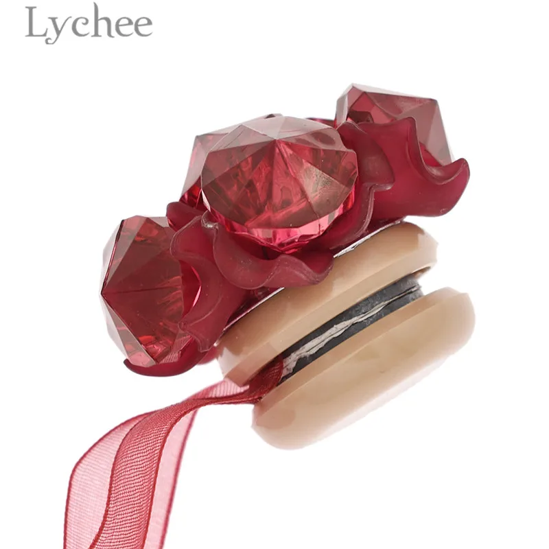 Lychee Life, 1 пара, цветочный дизайн, стяжка для штор, спины, сплошной цвет, магнитная штора, Holdbacks, пряжки, аксессуары для штор для дома