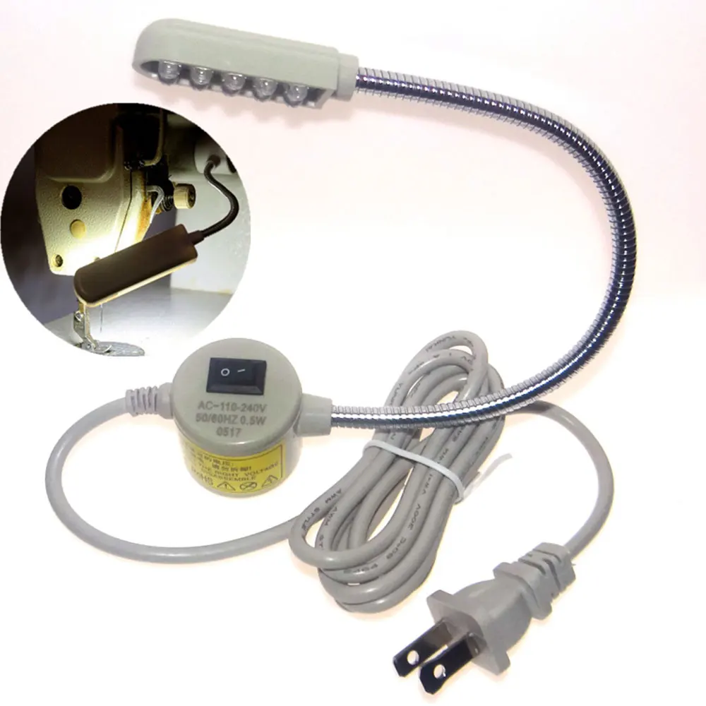 

LED Multipurpose Worklight Desk Lamps For Sewing Machines Lathes Drill Presses Secure Magnetic Mount Flexible Gooseneck Arm