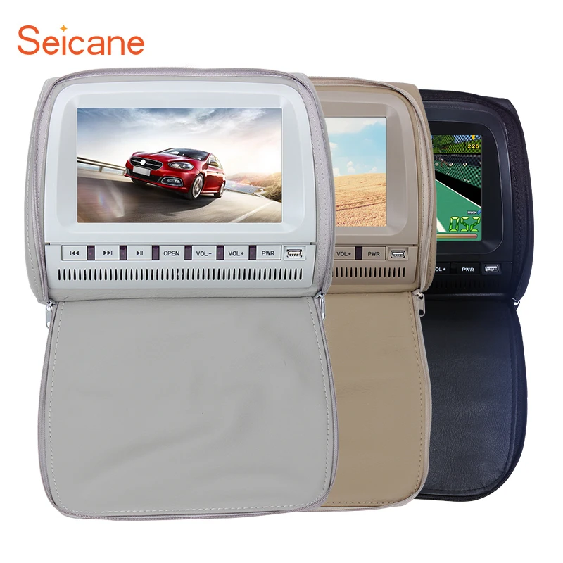 Seicane 9 дюймов 800*400 подголовник DVD плеер с FM игры и молнии крышкой (1 шт.) car Kit |