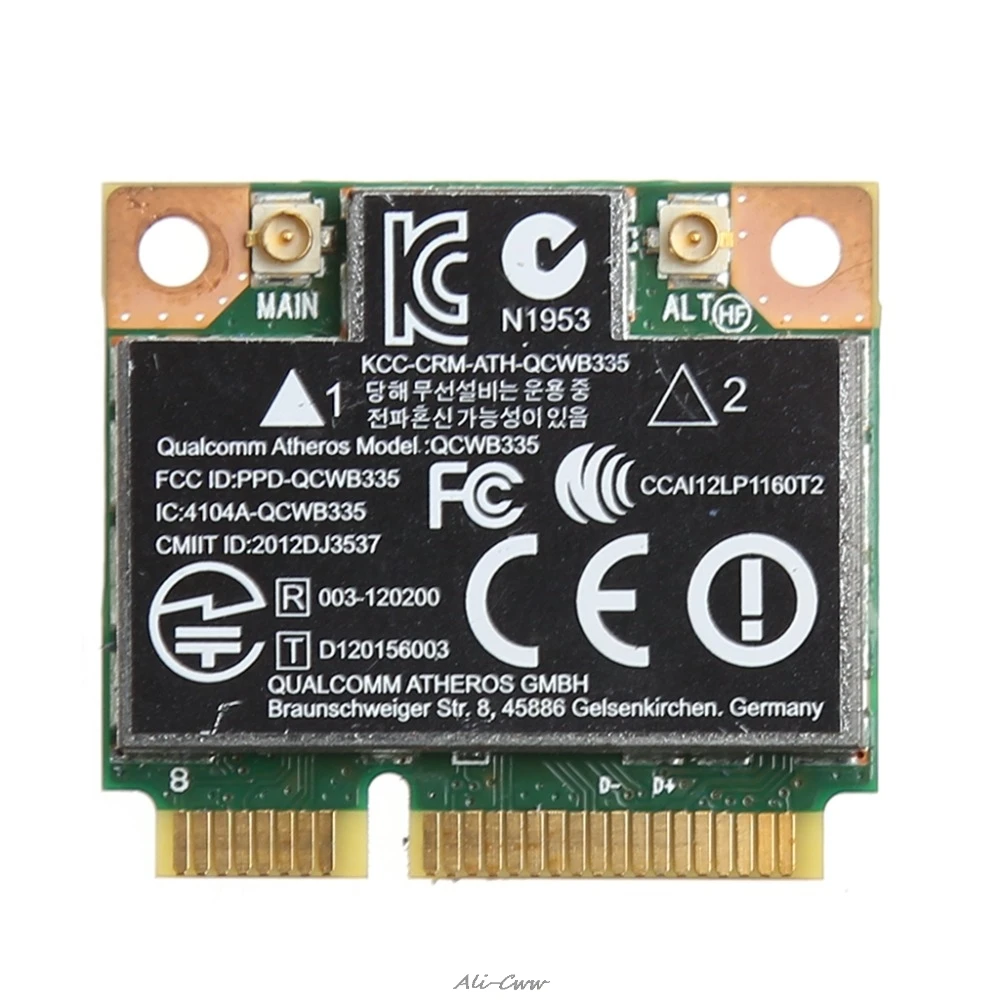 WiFi Bluetooth 4 0 Беспроводная мини карта PCI E для HP Atheros QCWB335 AR9565 SPS 690019 001 733476