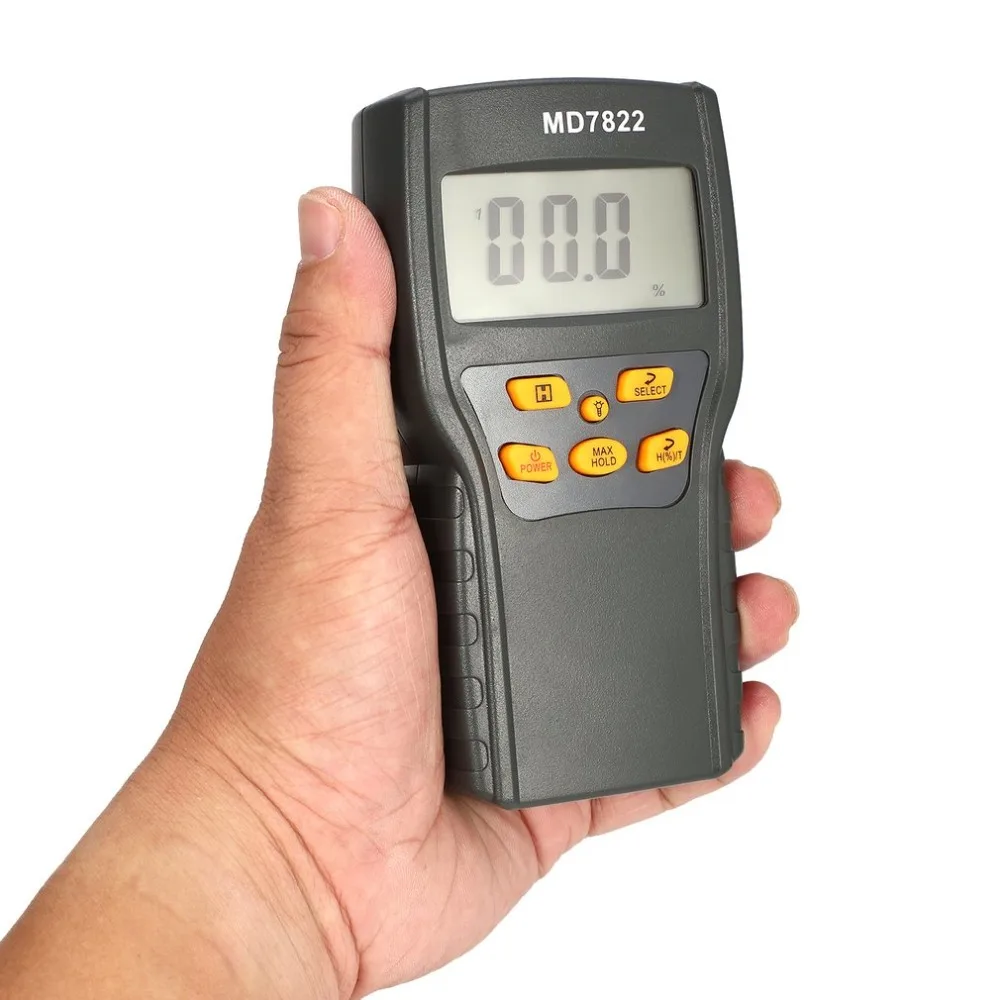 MD7822 цифровой измеритель влажности зерна анализатор температуры термометр Влажность гигрометр вода влажный детектор Тестер