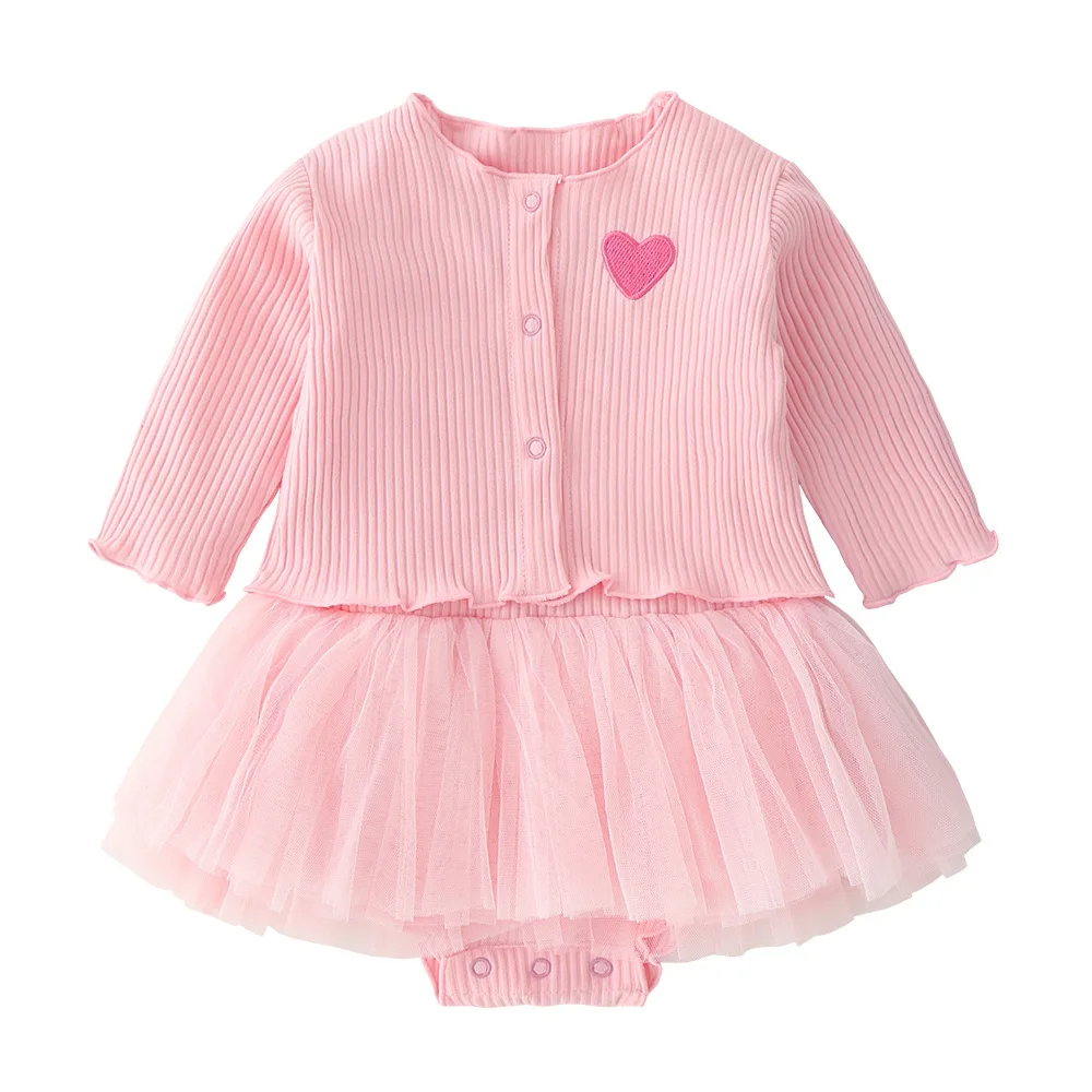

Cute Love 4 Colors Long Sleeves Spring Autumn Baby Girl Dress Fashion Design Party Princess Sweet Girls Dresses Wedding Clothes