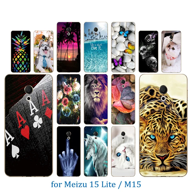 Мягкий силиконовый чехол для Meilan 15 Lite Meizu M15 модные чехлы телефонов с диагональю 5