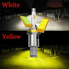 Желтый Белый 3000 К 6000 К 9600 люмен 4800Lm * 2 Lumiled Чипов СВЕТОДИОДНЫХ Фар Автомобиля Kit H1 H3 H4 H7 H9 H11 9004 HB1 9005 HB3 9006 HB4