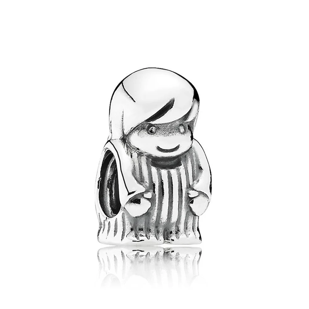 

MULIER Fashion Charm 100% sterling silver S925 Original 1:1 High Quality DIY Vintage Style Precious Boy Charm Beads 791530