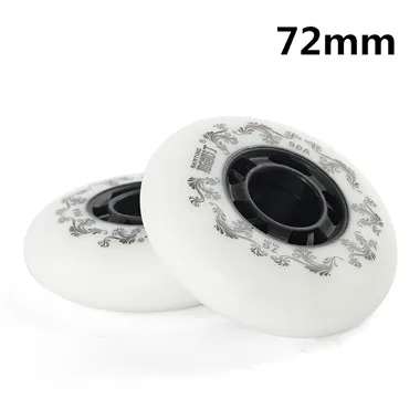 SKATING 90A Inline Skates Wheels Slalom Braking Roller Skate Wheels For Street Sliding Free Skating Shoes Wheel - Цвет: white 72mm