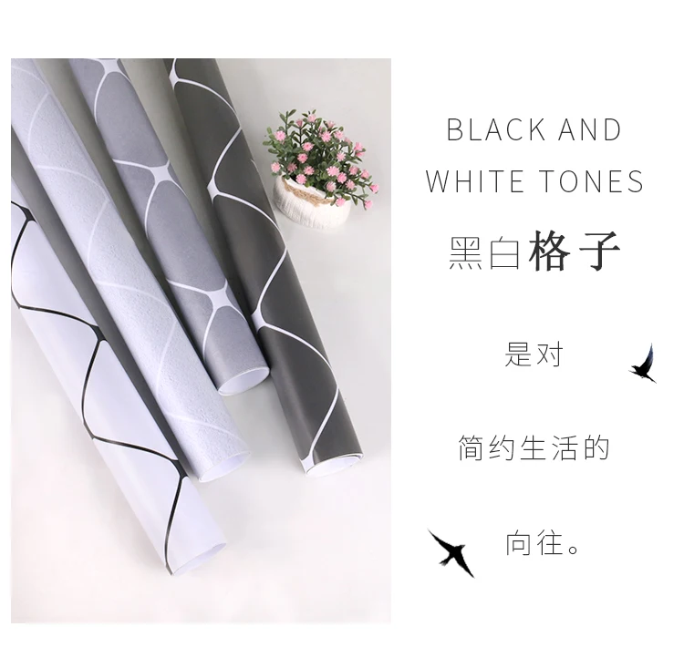 60x98 см масло для кухни-устойчивая наклейка скандинавские серые настенные наклейки черные белые решетки обои Геометрическая плитка самоклеющиеся обои