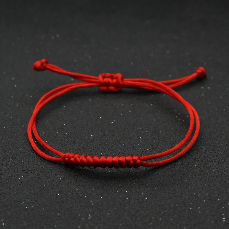 Lucky Red String Bracelet Simple Handmade Braid Adjustable King Kong Knot Charm Bracelets for Women Men Jewelry Couple Kids Gift bracelet jewelry leather bracelets shell charm bracelets