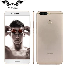 D’origine Huawei Honor V9 4G LTE Mobile Téléphone 5.7 “2560×1440 6 GB RAM 128 GB ROM Kirin960 Octa-Core Double 12.0MP Caméra Téléphone Intelligent