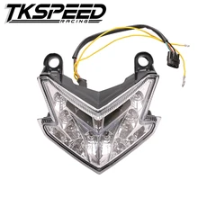 FREE SHIPPING TKSPEED Smoke Red White Integrated LED Tail Light Signal FOR Kawasaki Ninja ZX6R 636 Z800