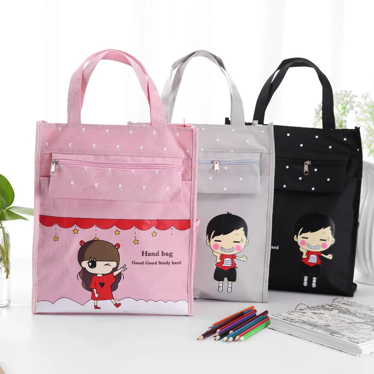 

Student A4 cloth art hand-held bag student pouch Ordinary file bag